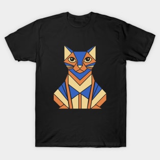 Geometric Cat - Abstract Animal T-Shirt